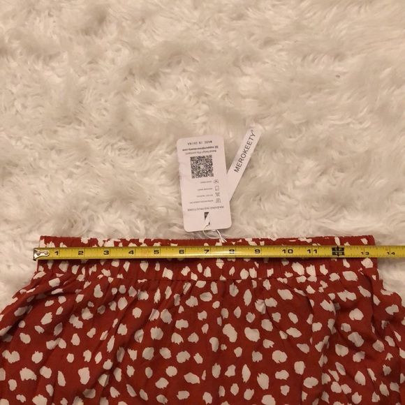 COPY - COPY - (Rust red)  Elastic High Waist Midi Skirt - Picture 7 of 7